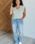 Take It In Flutter Sleeve Top