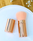 Rose Gold and Pink Telescopic Powder Brush
