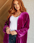 The Best Policy Velvet Balloon Sleeve Top