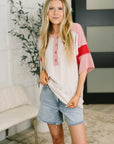 This I Know Henley Contrast Top