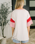 This I Know Henley Contrast Top