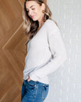 Told You So Ribbed Knit V Neck Sweater