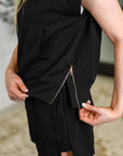 Twenty Four Karat Half Zip Top and Shorts Set
