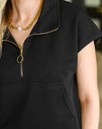 Twenty Four Karat Half Zip Top and Shorts Set