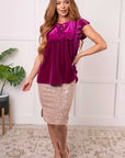 Velveteen Queen Blouse in Magenta