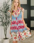 Wanted Whimsy Collared Printed Dress