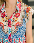 Wanted Whimsy Collared Printed Dress