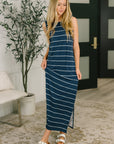 What a View Striped Sleeveless Maxi