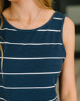 What a View Striped Sleeveless Maxi