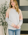 Wondering Aloud Patchwork Long Sleeve Top