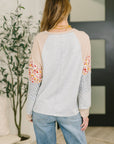 Wondering Aloud Patchwork Long Sleeve Top