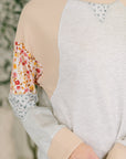 Wondering Aloud Patchwork Long Sleeve Top