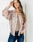 You and I Connect Floral Button Up Blouse