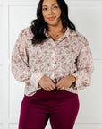 You and I Connect Floral Button Up Blouse