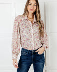 You and I Connect Floral Button Up Blouse