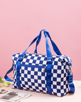 Zenana Checkered Multi-Pocket Travel Bag