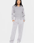 Mono B Elastic Waist Fleece Pants with Pockets