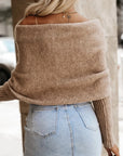 Wrap me in Beauty Long Sleeve Cropped Reversible Sweater