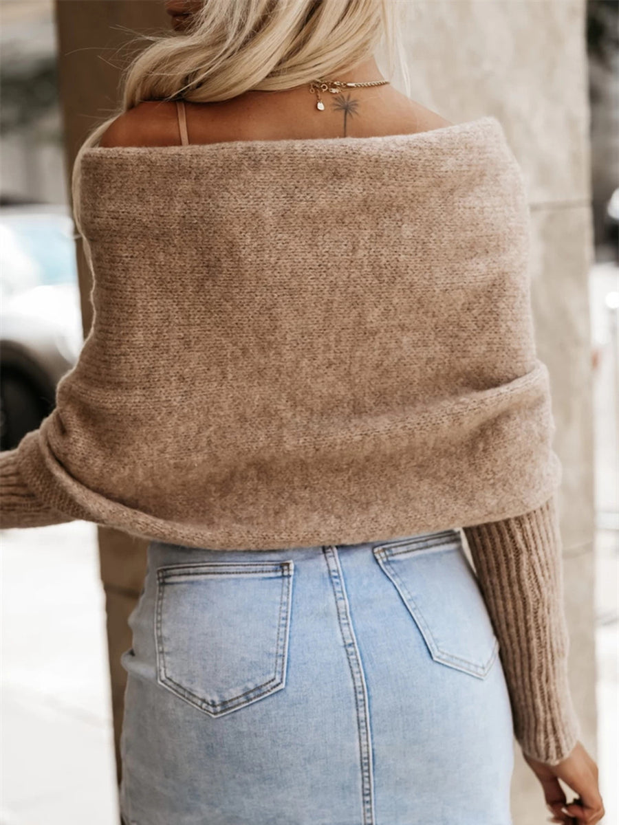 Wrap me in Beauty Long Sleeve Cropped Reversible Sweater