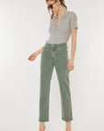 Kancan Ultra High Rise Straight Jeans- Olive