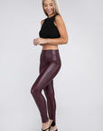 High Rise Faux Leather Leggings