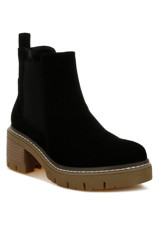 Vostok Suede Chunky Chelsea Boots