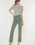 Kancan Ultra High Rise Straight Jeans- Olive