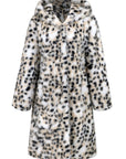 Thermal Leopard Faux Fur Hooded Outerwear