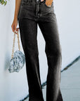 Side Slit Jeans with Pockets