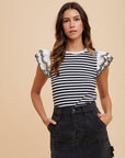 Annie Wear Cargo Denim Mini Skirt- Black