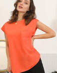 Ninexis Round Neck Cap Sleeve T-Shirt