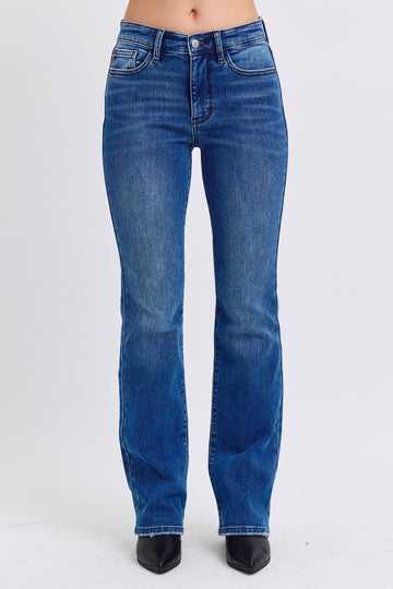 Judy Blue Full Size Mid-Rise Bootcut Jeans with Pockets