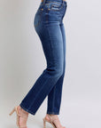 Judy Blue Full Size Washed Straight Leg Jeans with Pockets