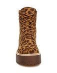 Ujola High Ankle Leopard Print Suede Boots