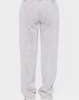 Mono B Elastic Waist Fleece Pants with Pockets