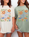 Blue Floral Pumpkin Graphic Tee in Two Colors