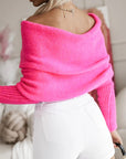 Wrap me in Beauty Long Sleeve Cropped Reversible Sweater