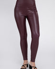 High Rise Faux Leather Leggings