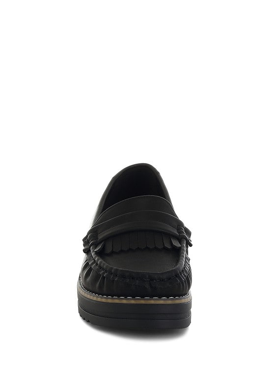 Croyda Fringed Nubuck Loafers