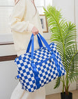 Zenana Checkered Multi-Pocket Travel Bag