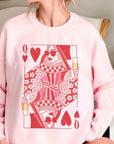 CHAMPAGNE QUEEN OF HEARTS Graphic Sweatshirt