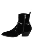 Rodeo Studded Suede Ankle Boots