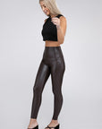 High Rise Faux Leather Leggings