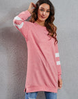 Full Size Striped Round Neck Long Sleeve T-Shirt