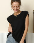 Ninexis Round Neck Cap Sleeve T-Shirt