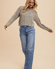 Annie Wear Decorative Seams Wide Leg Jeans-Medium wash