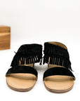 Fringe Star Sandal in Black