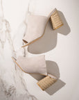 Helena Heeled Sandal in Ice Suede