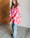 Kids Oversized Hoodie Blanket in Strawberry