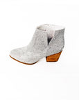 Shine Star Rhinestone Bootie in Silver